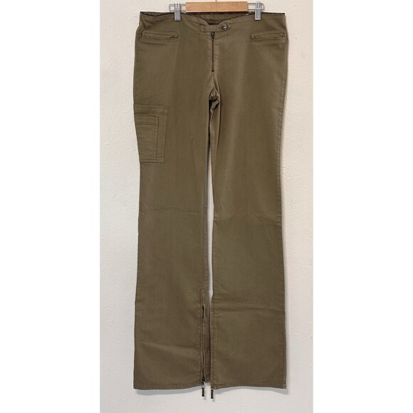Versace Women’s Sz 34-48 Couture Vintage Jeans Khaki Straight Leg Ittierre Italy - Picture 1 of 16